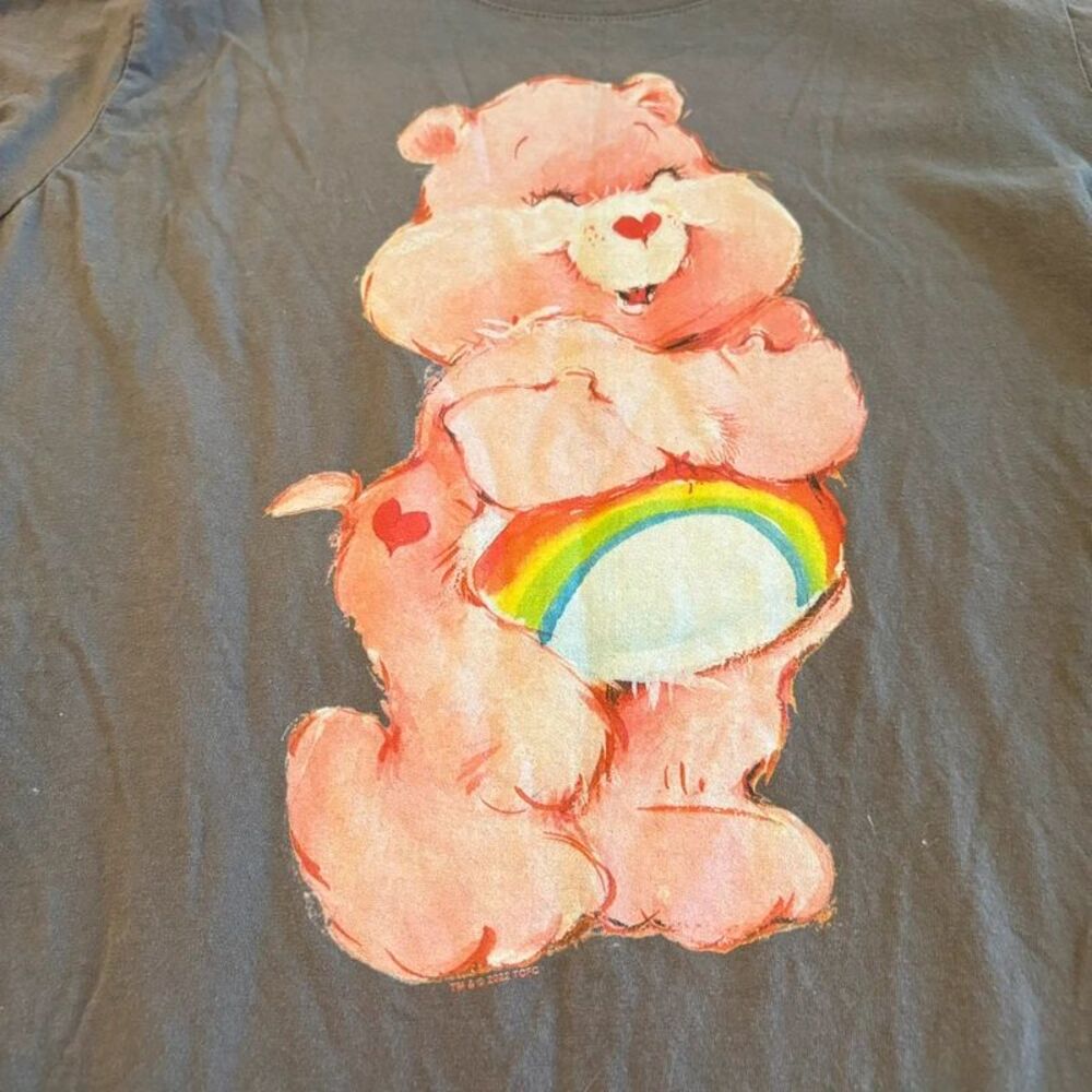 Care Bears Cheer Gray Graphic Tee Size XL Kids